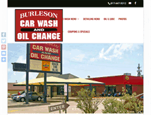 Tablet Screenshot of burlesoncarwashandoilchange.com